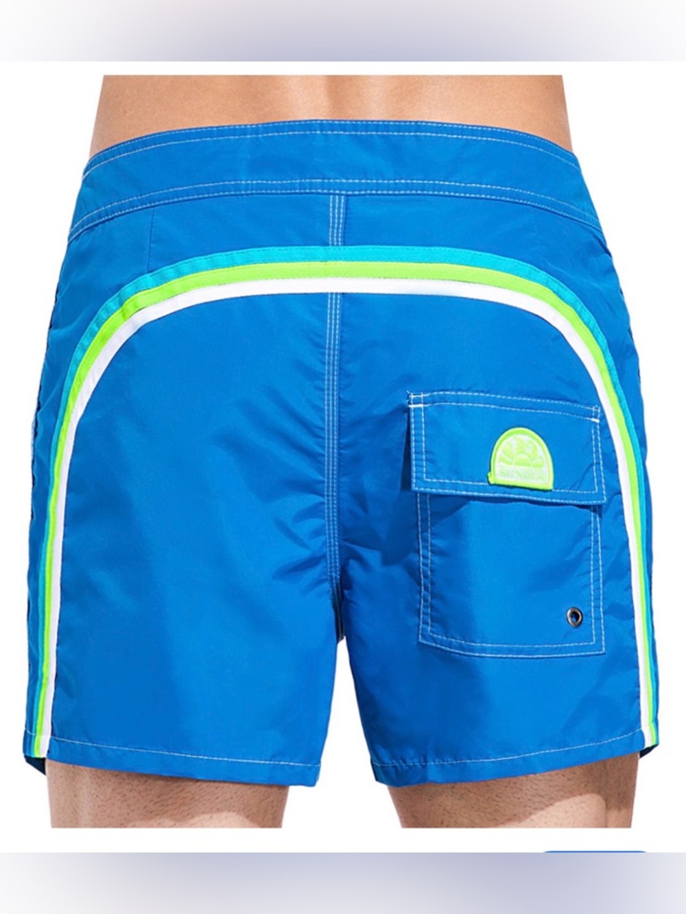 Sundek Blue Striped Board Shorts Swim Trunks size XS